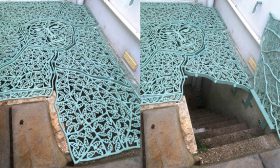 green man floor grille