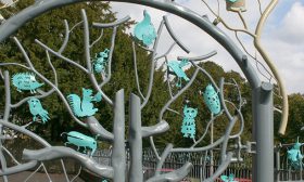 school gates and railings