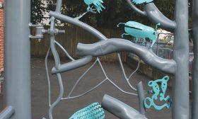 school gates and railings (detail)