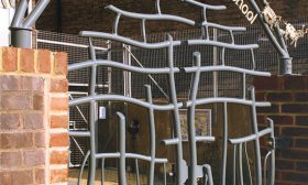 school gates and railings