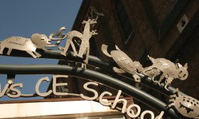 school gates and railings
